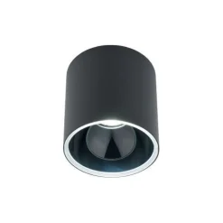 Best Nowodvorski Moderner Aufbauspot rund Ø127mm GU10 Schwarz Aufputz