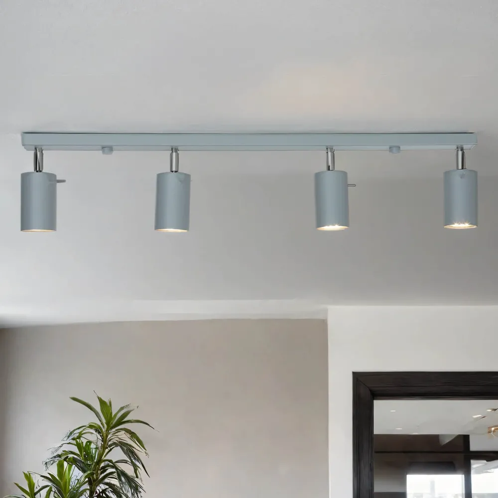 Sollux Moderner Deckenstrahler ETNA Grau 80 cm lang* Wohnzimmerlampen|Moderne Lampen