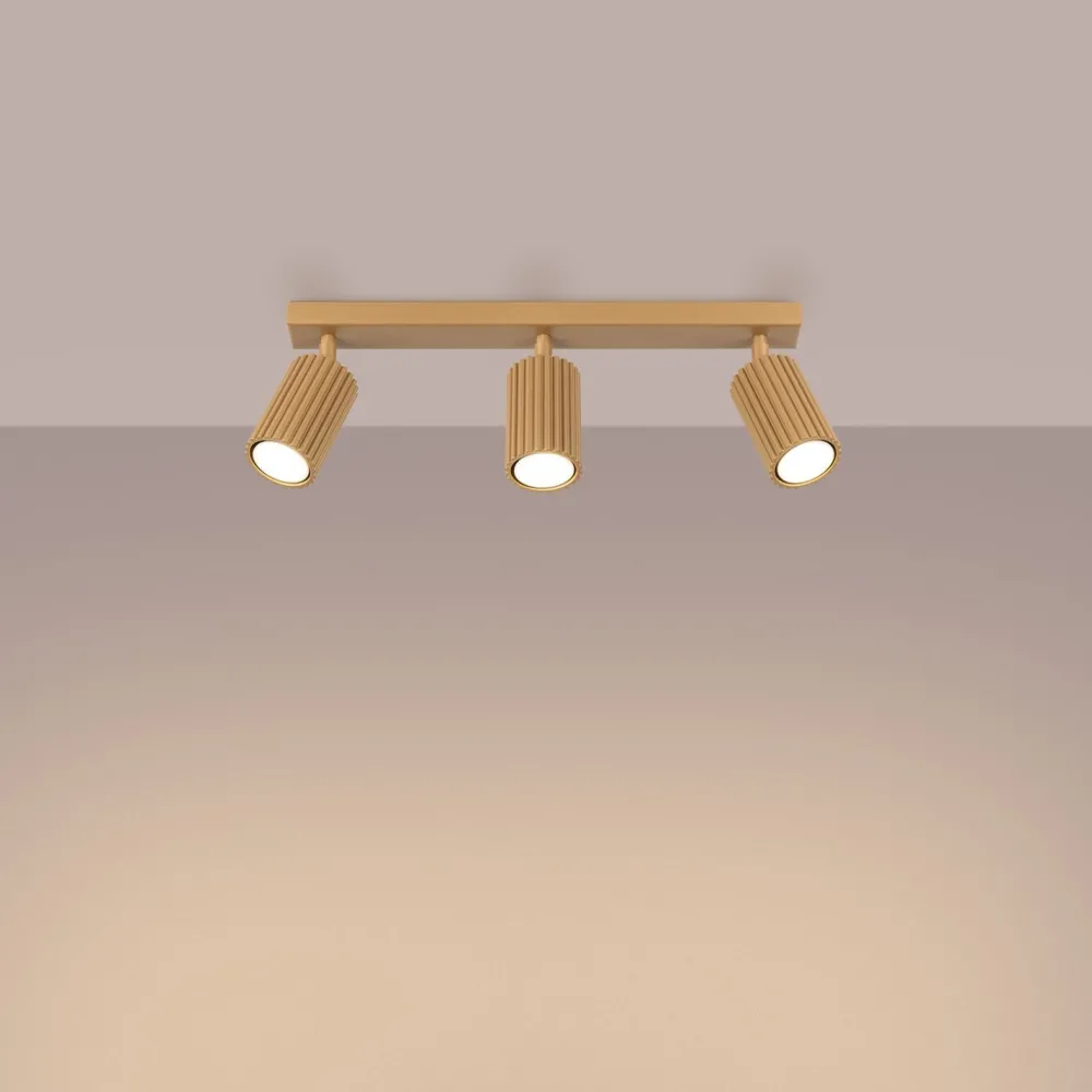 Sollux Moderner Deckenstrahler 3-flammig GU10 B: 45 cm in Gold* Flurlampen|Wohnzimmerlampen