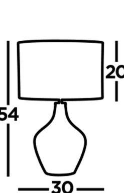 Searchlight Nachttischlampe Braun E27 53,5 cm Ø 30 cm Glas Wildleder* Wohnzimmerlampen|Schlafzimmer Lampen