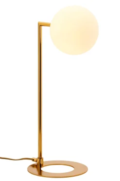 Best Jupiter Nachttischlampe in Gold Messing Glas Kugel G9 50 cm