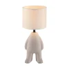 Just Light NachtTischlampe Keramik Stoff Teddy 38 cm E27 blendarm* Wohnzimmerlampen|Schlafzimmer Lampen