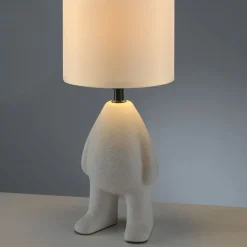 Just Light NachtTischlampe Keramik Stoff Teddy 38 cm E27 blendarm* Wohnzimmerlampen|Schlafzimmer Lampen