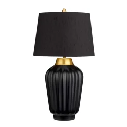 Elstead Nachttischlampe Keramik Stoff 56,2 cm hoch E27* Tischlampen|Schlafzimmer Lampen