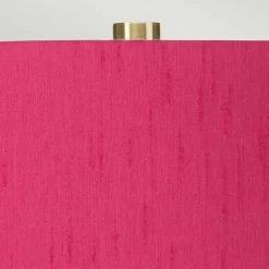 Hot Elstead Nachttischlampe Keramik Stoff 64 cm E27 Weiß Pink