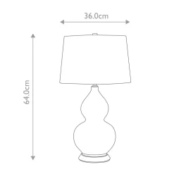 Hot Elstead Nachttischlampe Keramik Stoff 64 cm E27 Weiß Pink