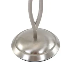 Steinhauer Nachttischlampe Metall Glas in Stahl Weiß E27 45 cm