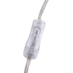 Steinhauer Nachttischlampe Metall Glas in Stahl Weiß E27 45 cm