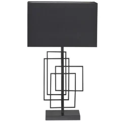 New By Rydéns Nachttischlampe Metall Stoff 69 cm Schwarz E27 Modern