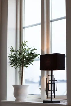 New By Rydéns Nachttischlampe Metall Stoff 69 cm Schwarz E27 Modern