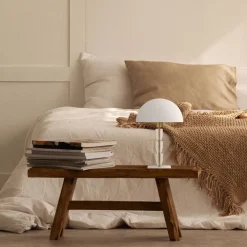 Maytoni Nachttischlampe Metall Stoff E27 47 cm hoch rund ROSA* Tischlampen|Schlafzimmer Lampen