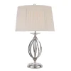 Elstead Nachttischlampe mit Stoff Schirm 56,5cm in Nickel Creme* Tischlampen|Schlafzimmer Lampen