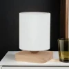 Hot Spot Light Nachttischlampe Modern Stoff Holz E27 20cm klein