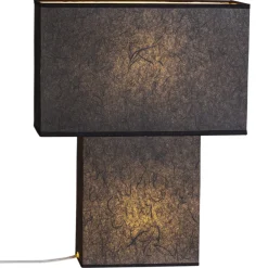 Sale By Rydéns Nachttischlampe Papier 50 cm Schwarz eckig Modern 2x E27