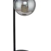 Sigma Nachttischlampe Schwarz Grau Glas Kugel 44 cm Leselicht* Tischlampen|Moderne Lampen