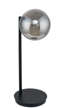 Sigma Nachttischlampe Schwarz Grau Glas Kugel 44 cm Leselicht* Tischlampen|Moderne Lampen