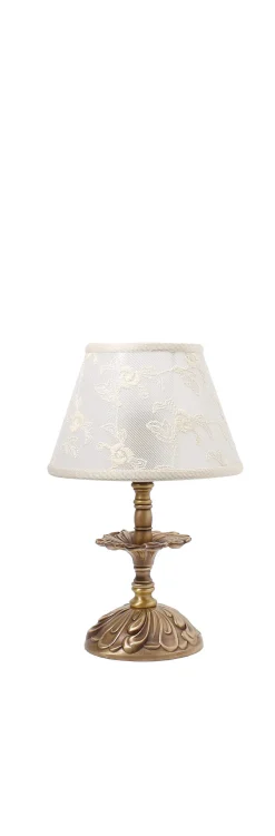 Giovanni Battista Nachttischlampe Weiß Leuchte* Wohnzimmerlampen|Messinglampen