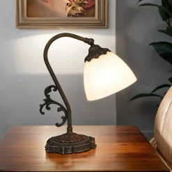 Discount Giovanni Battista Nachttischlampe Weiß Messing