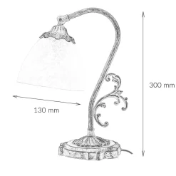 Discount Giovanni Battista Nachttischlampe Weiß Messing