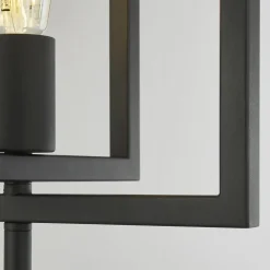 Discount Searchlight Nachttischleuchte 60,5 cm E27 Schwarz Metall Retro DEAN