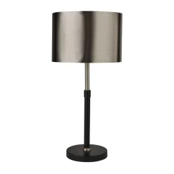 Searchlight Nachttischleuchte E27 59,5 cm Schwarz Modern* Wohnzimmerlampen|Schlafzimmer Lampen