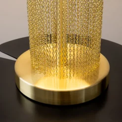 Clearance Maytoni Nachttischleuchte Edelstahl Stoff 47 cm in Gold Weiß