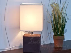Best Rabalux Nachttischleuchte weiß braun E27 H:30cm Keramik