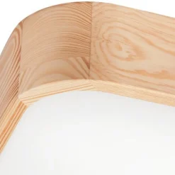 Best Lamkur Natürliche Deckenlampe Pinie Glas B:45 cm E27 4-flmg