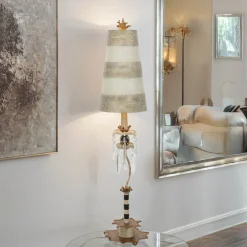 Elstead Niedrige Stehleuchte SELVA modernes Design 114cm* Stofflampen|Designerlampen