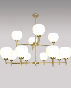 Giovanni Battista Opulente Deckenleuchte Messing Glas Esszimmer TRIVIA* Deckenleuchten|Flurlampen