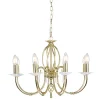 Elstead Opulenter Kronleuchter CANDELA in Messing Klassisch* Designerlampen|Kristalllampen