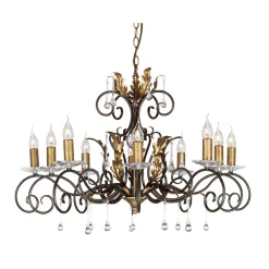 Elstead Opulenter Kronleuchter GOTICA Bronze Gold Ø90cm* Hängelampen|Esszimmer Lampen