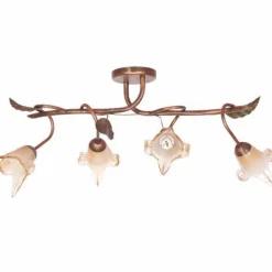 Best Lamkur Orange Deckenleuchte Metall 4-flmg Rustikal