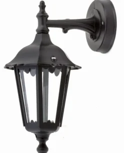 Lido Outdoor Laterne Wand Schwarz IP44 Aluminium Rustikal* Außenleuchten Antik|Außenwandleuchten