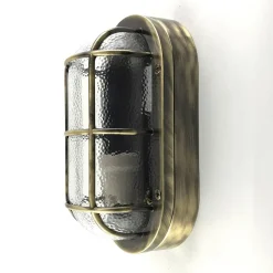 Andromeda Outdoor Wandlampe Messing Glas E27 IP64 23 cm Maritim