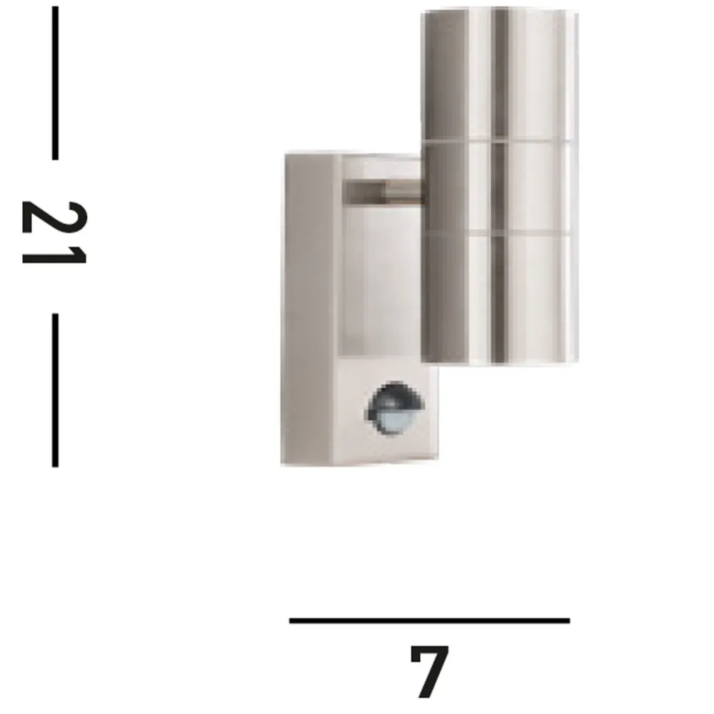 Searchlight Outdoor Wandlampe Up & Down Bewegungsmelder GU10 IP44* Metall Lampen|Fassadenstrahler