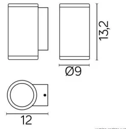 Best SU-MA Outdoor Wandleuchte Anthrazit IP54 Aluminium GU10