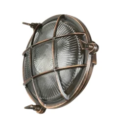 Lido Outdoor Wandleuchte Messing Maritim Ø 21 cm E27 IP64* Rustikale Lampen|Metall Lampen