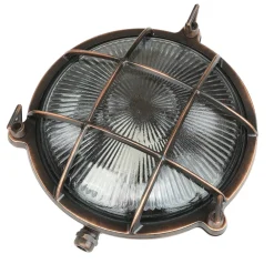 Lido Outdoor Wandleuchte Messing Maritim Ø 21 cm E27 IP64* Rustikale Lampen|Metall Lampen