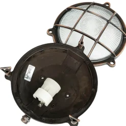 Lido Outdoor Wandleuchte Messing Maritim Ø 21 cm E27 IP64* Rustikale Lampen|Metall Lampen