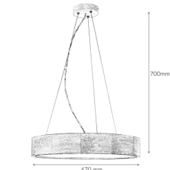 Sale Lamkur Pendel Hängelampe Holzleuchte Braun Esszimmer rund