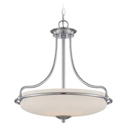 Hot Elstead Pendellampe ASPERO Chrom Creme Jugendstil Lampe