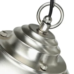 Lido Pendellampe Außen in Nickel Echt-Messing Riffelglas* Metall Lampen|Messinglampen