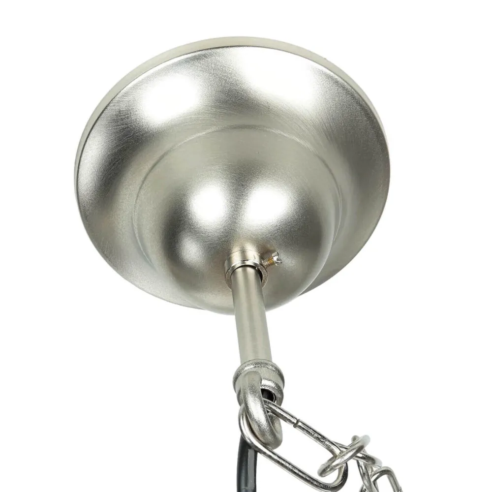 Lido Pendellampe Außen in Nickel Echt-Messing Riffelglas* Metall Lampen|Messinglampen