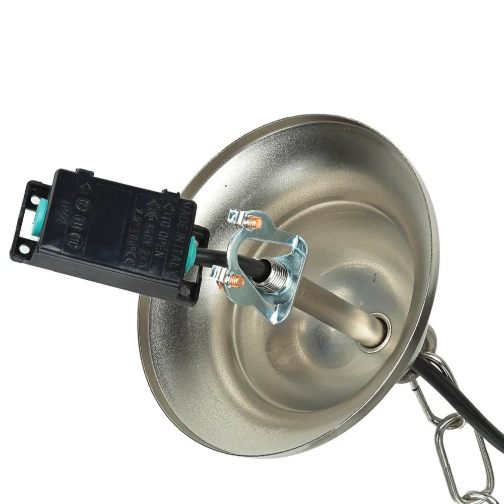 Lido Pendellampe Außen in Nickel Echt-Messing Riffelglas* Metall Lampen|Messinglampen