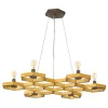 Discount Elstead Pendellampe JANNE in Gold Ø54cm Hexagon Leuchte