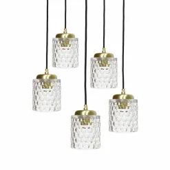 Giovanni Battista Pendelleuchte Ø 45 cm Messing Eisen Glas E27 verstellbar* Hängelampen|Bürolampen