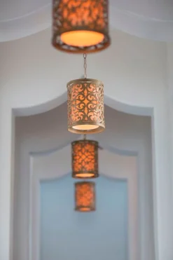 Elstead Pendelleuchte ADORNO Metall Leinen Vintage Design* Hängelampen|Esszimmer Lampen