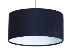 Discount BPS Koncept Pendelleuchte AIMEE Dunkelblau Weiß Retro rund