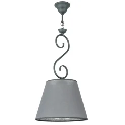 Lamkur Pendelleuchte Anthrazit Stoff Landhaus Esstisch* Hängelampen|Esszimmer Lampen